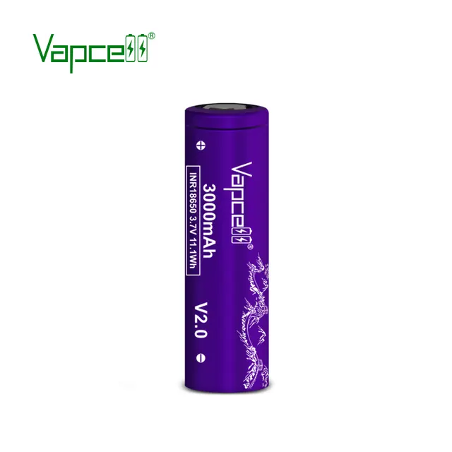 ถ่านชาร์จ Vapcell ม่วง 18650 3000mah 20A