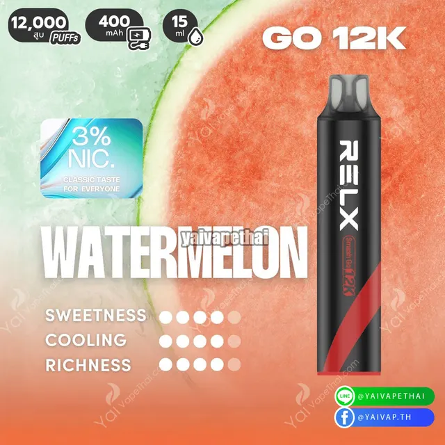 RELX GO 12,000 Puff (nic 3%) รูปที่ 10