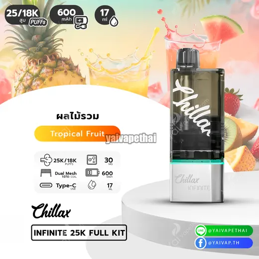 Chillax Infinite 25K พอตใช้แล้วทิ้ง 25,000 คำ ตัวตึงดีไซน์บางเฉียบ รูปที่ 4