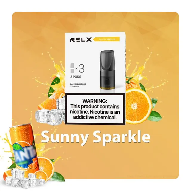 RELX Pod Classic กล่อง 3 ชิ้น (Sunny Sparkle | ส้มโซดา)