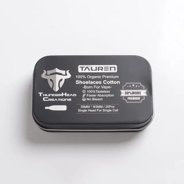THC 100% Organic Premium single head shoelace Cotton is in 55mm