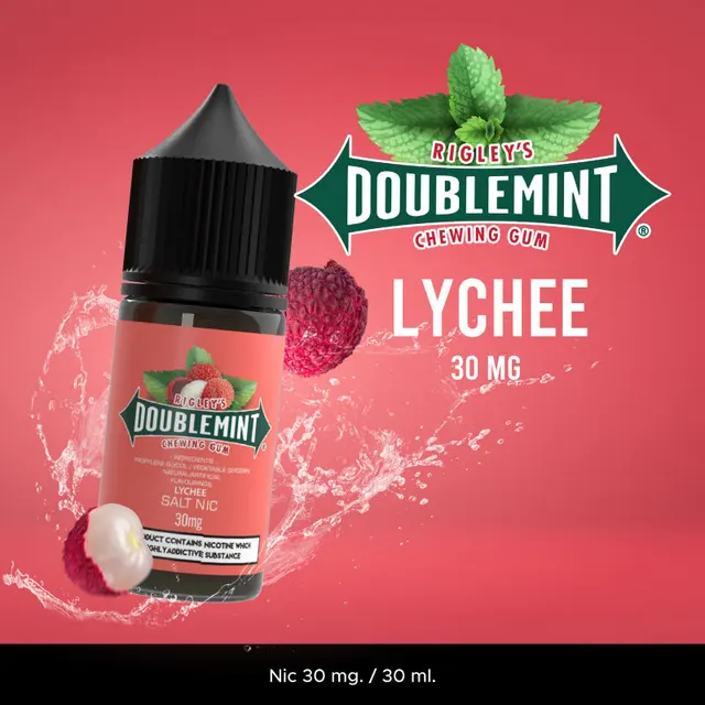 ดับเบิ้ลมินต์ ลิ้นจี่ Doublemint Lychee Salt Nic 30 ml