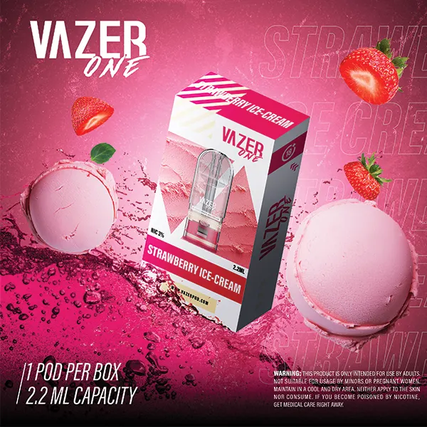 Vazer One 2.2ml (Strawberry Ice-cream | ไอศกรีมสตรอเบอร์รี่)