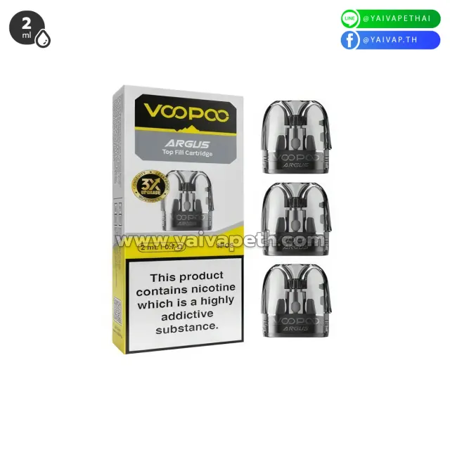 Voopoo Argus Top Fill Cartridge 2ml (1 ชิ้น)