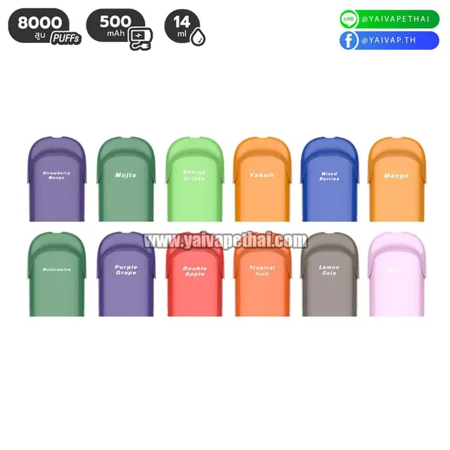 Lavie Kiss 8000 Puffs Kit เครื่อง & หัว รูปที่ 2