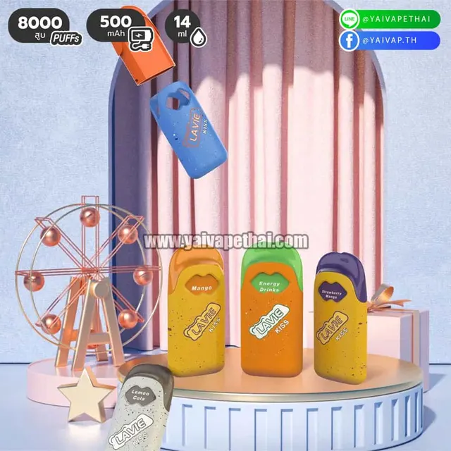 Lavie Kiss 8000 Puffs Kit เครื่อง & หัว รูปที่ 8