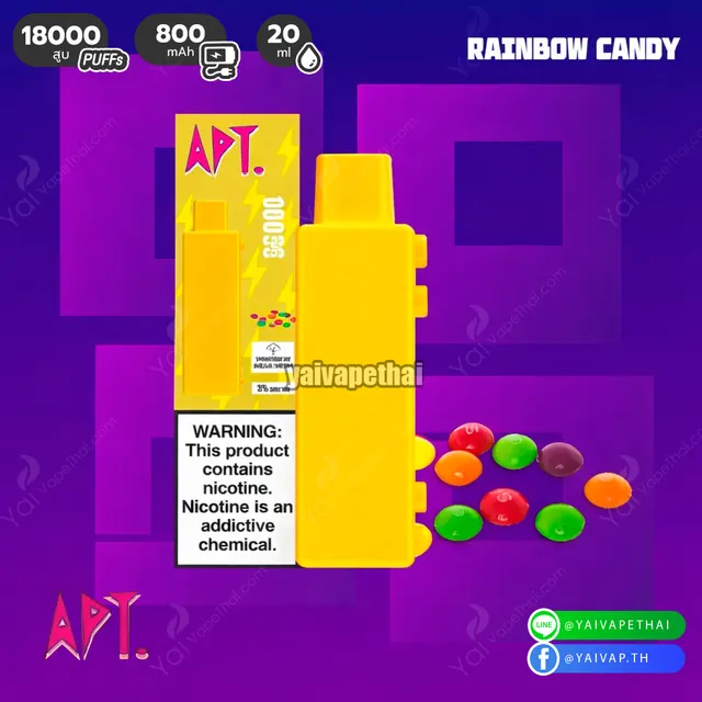 APT 18000 Puffs พอตใช้แล้วทิ้งตัวตึง สูบจุใจ กลิ่นชัดทะลุมิติด้วยเทคโนโลยี MEGA MESH รูปที่ 5