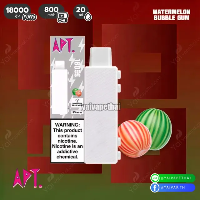 APT 18000 Puffs พอตใช้แล้วทิ้งตัวตึง สูบจุใจ กลิ่นชัดทะลุมิติด้วยเทคโนโลยี MEGA MESH รูปที่ 3