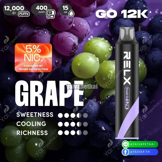 RELX GO 12,000 Puff Nic3% และ Nic5% รูปที่ 4