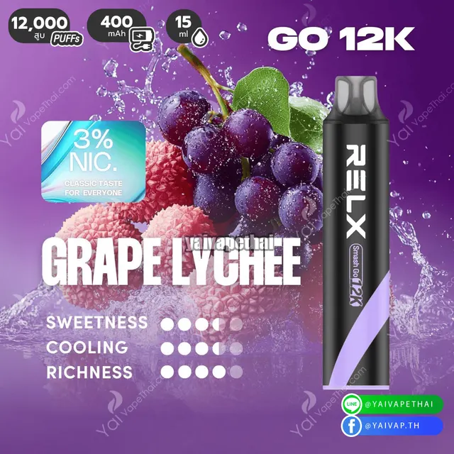 RELX GO 12,000 Puff Nic3% และ Nic5% รูปที่ 3
