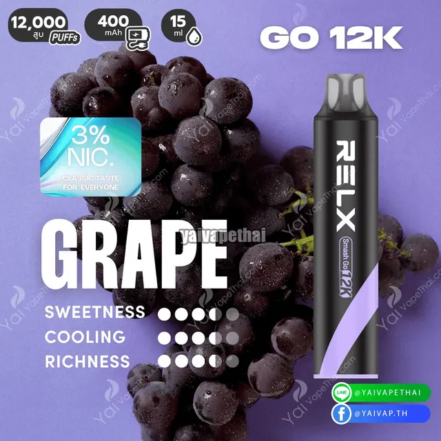 RELX GO 12,000 Puff Nic3% และ Nic5% รูปที่ 5