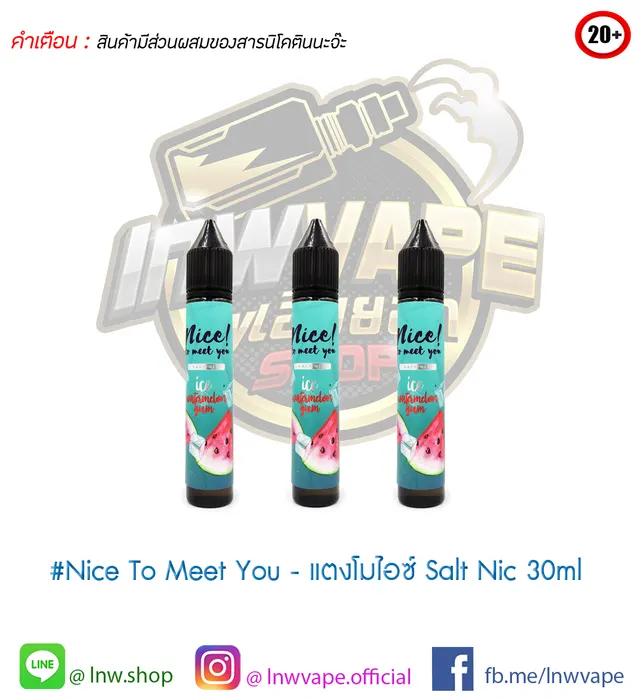 Nice To Meet You Ice Watermelon Gum Salt nic 30ml